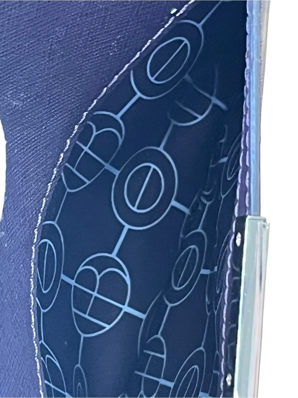 Henri Bendel Saffiano Leather Eggplant Purple Zip Clutch Wristlet
